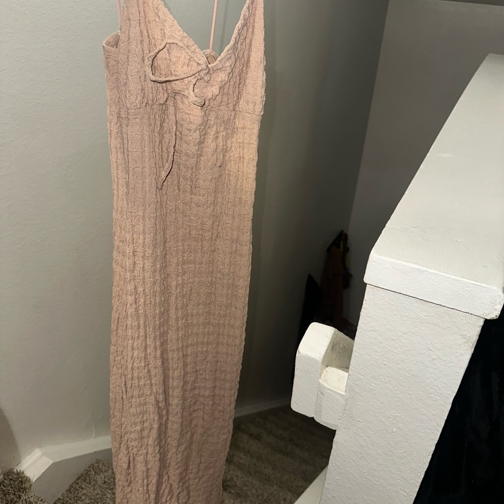 Elegant Pink Sleeveless Maxi Dress